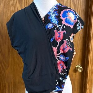 LuLaRoe Black and Multicolor Floral Leggings